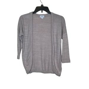 Old Navy Women's Cardigan Open Front 3/4 Sleeve Tight-Knitted Gray Sz.‎ Small